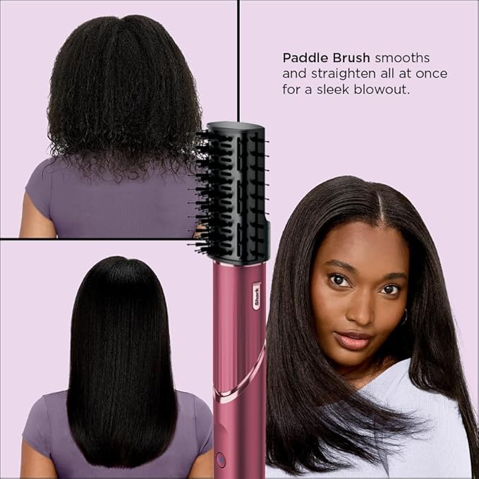 Shark FlexStyle Air Styling & Drying System, Powerful Hair Dryer Brush & Multi-Styler with Auto-Wrap Curlers, Diffuser, Paddle Brush, Round Brush, Concentrator Attachment, Black Cherry, HD457CR