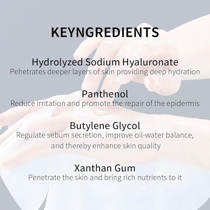 Full-Spectrum Hyaluronic Acid Face Mask – Deep Hydration & Anti-Wrinkle Lifting Sheet Mask, Plumping & Firming Treatment for Fine Lines, Elasticity Boosting Hydrating Facial Mask-5ea