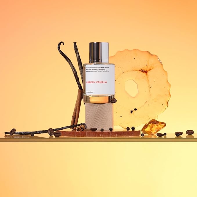 Dossier - Ambery Vanilla 1.7Oz (50ml) - Eau de Parfum - Inspired by Y S.L's B.lack O.pium - Long-lasting Fragrance - Feminine