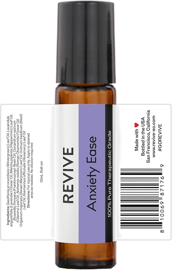 Top 6 Roll-Ons Kit by Revive Essential Oils - 100% Pure Therapeutic Grade, for Diffuser, Humidifier, Massage, Aromatherapy, Skin & Hair Care - Cruelty Free - Unrefined Oils with No Fillers.