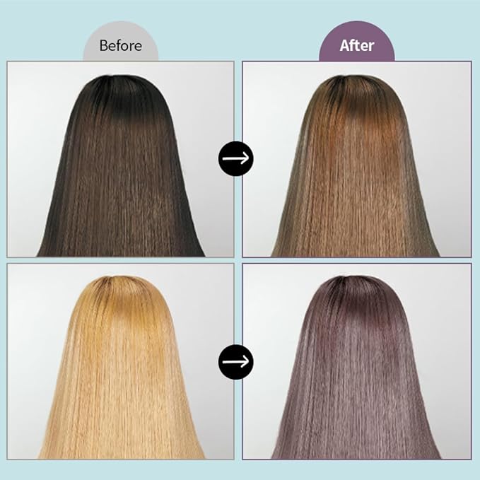 eZn Pudding Hair Dye, Ammonia-Free, Semi-Permanent DIY Korean Hair Dye Color with Keratin, Odorless Gentle for Sensitive Skin No Skin Irritation (Ash_Lavender)