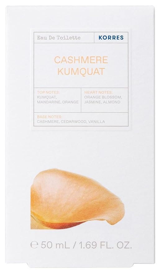 KORRES Eau de Toilette, Cashmere Kumquat Fragrance for Women and Men, Citrus Floral Woody Perfume with Orange Blossom, Vanilla & Cedarwood, Inspired by Greek Island Scents, 1.69 Fl Oz