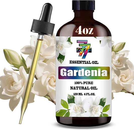 Gardenia Essential Oil (4 oz/120 ml) — Gardenia Oils for Aromatherapy, diffusers, humidifiers, Home fragrances, DIY Skin Care, Soap Making, DIY Candle, Yoga, and Meditation