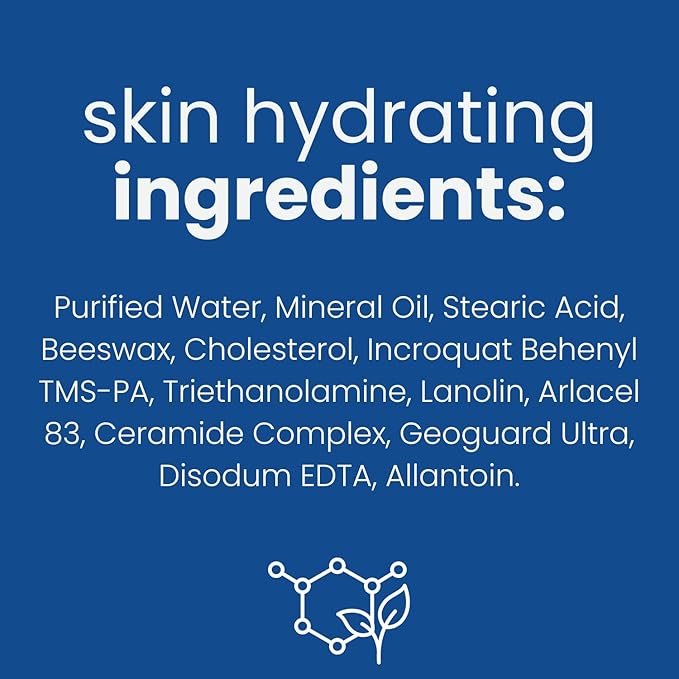 Cutemol CM Emollient Cream - Natural Beeswax & Ceramides for Dry, Damaged Skin (2.75 oz)