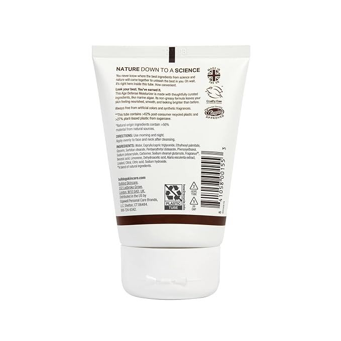 BULLDOG Mens Skincare and Grooming Face Moisturizer Age Defense, 3.3 Fluid Ounce