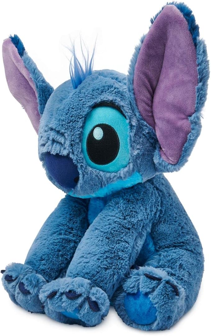 Disney Store Official Stitch Medium Soft Toy for Kids, Cuddly Character with Fuzzy Texture and Embroidered Details, Flexible Floppy Ears, Disney Plushy Suitable for All Ages.