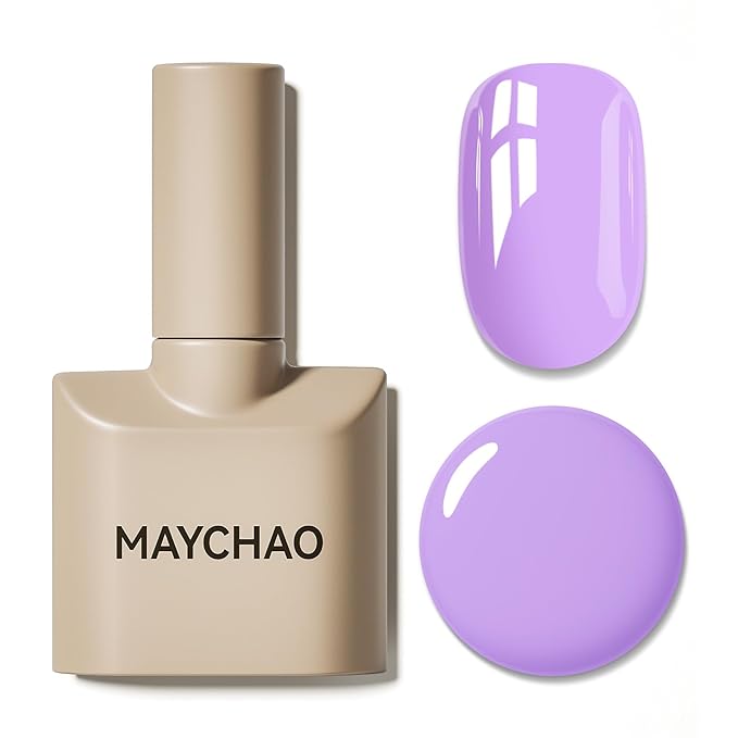 MAYCHAO 15ML Bight Purple Gel Nail Polish 1Pc Wisteria Gel Polish Soak Off UV LED Nail Polish Nail Art Starter Manicure Salon DIY at Home, 0.5 OZ