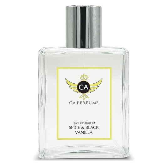 CA Perfume Impression of Spice & Black Vanilla for Men Vanilla Scent Long Lasting Cologne for Men Signature Scent for Day and Night Wear 3.4 Fl Oz 100ml