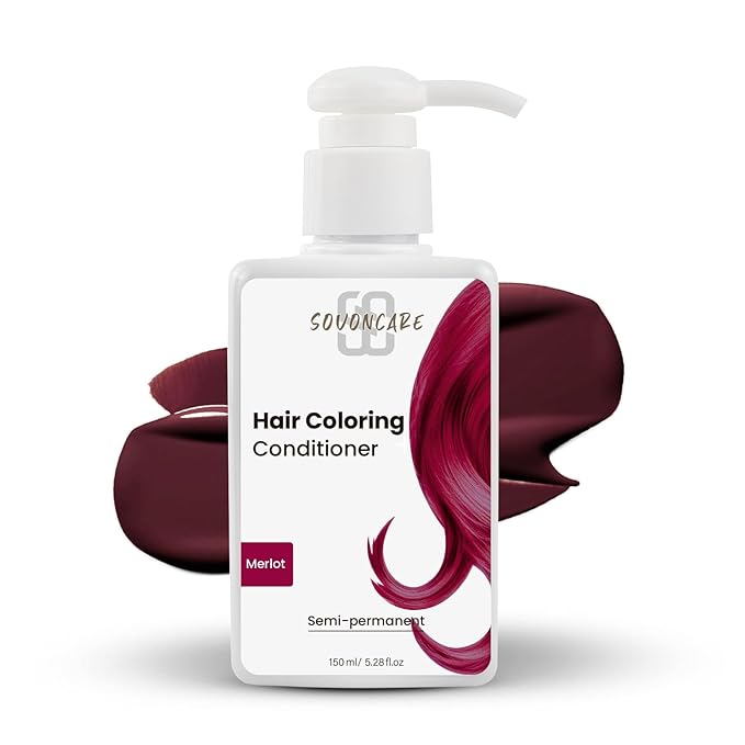 SOVONCARE Merlot Hair Color Depositing Conditioner Mask 5.28 OZ, Cruelty-Free