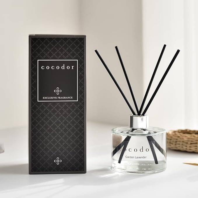 COCODOR Signature Reed Diffuser Set/Black Cherry / 6.7oz /2 Pack/Home Fragrance Diffuser, Oil Scent Diffuser for Bathroom Shelf Decor