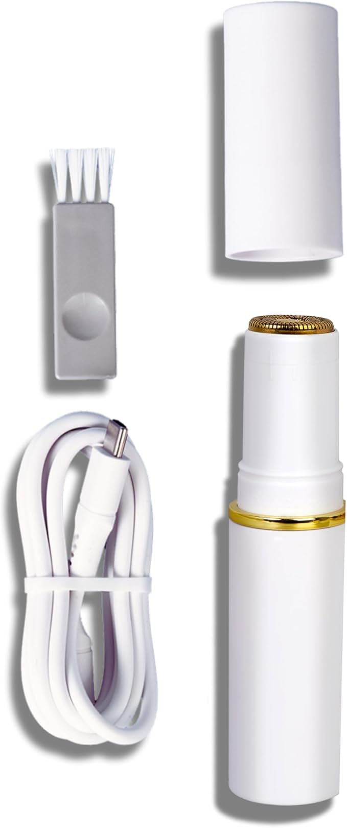 Bushbalm Touch-Up Trimmer - Painless Hair Remover for Face, Bikini, and Stray Hairs - Waterproof Cordless Rechargeable Grooming Tool with LED Light - Frankie