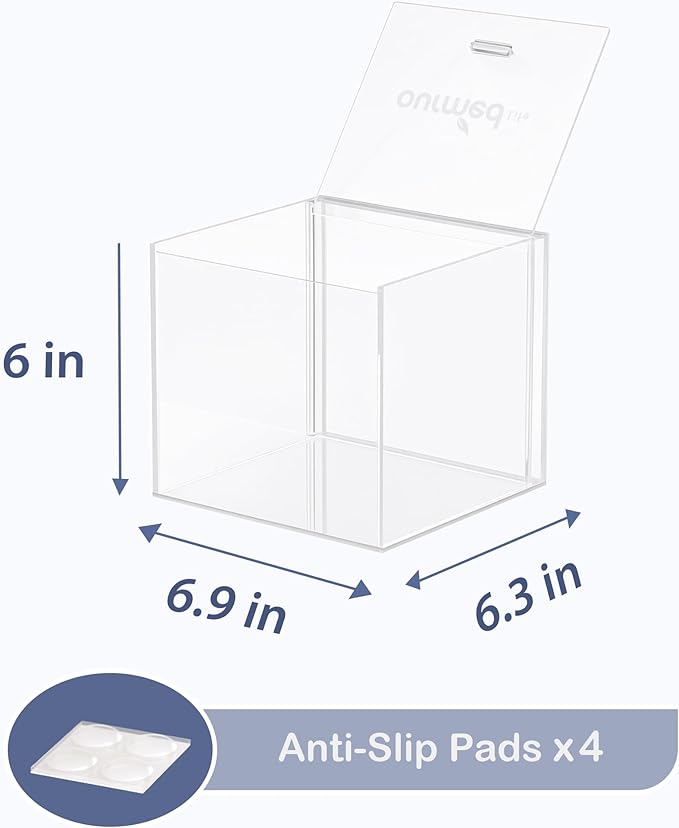 Ourmed Life Clear Acrylic Face Towel Holder, Organizer Box for Bathroom Countertop Storage, Disposable Face Towels Container and Face Towel Clear Box with 50 Count Clean Facial Towels Included