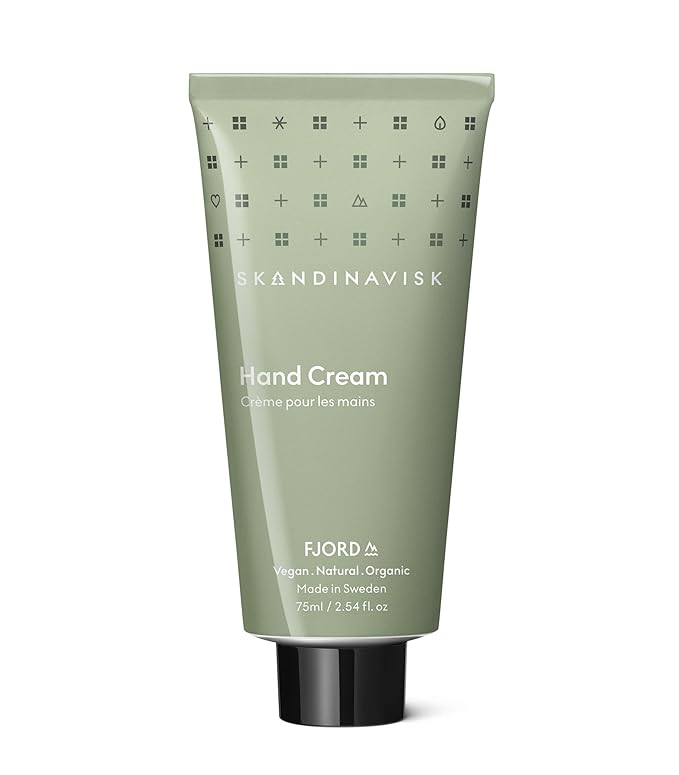 Skandinavisk FJORD Hand Cream, Scent Notes: Green Apple, Pear Blossom, Orchard Fruits and Redcurrants, Vegan Formula, 2.54 fl. oz.