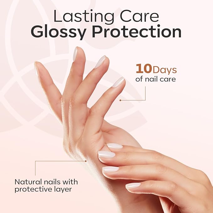 modelones Nail Strengthener, Milky White Nail Polish Natural Nail Concealer Foundation Air Dry Nail Growth Polish for Damaged Nails Imperfection Masking Gifts for Women 15ml