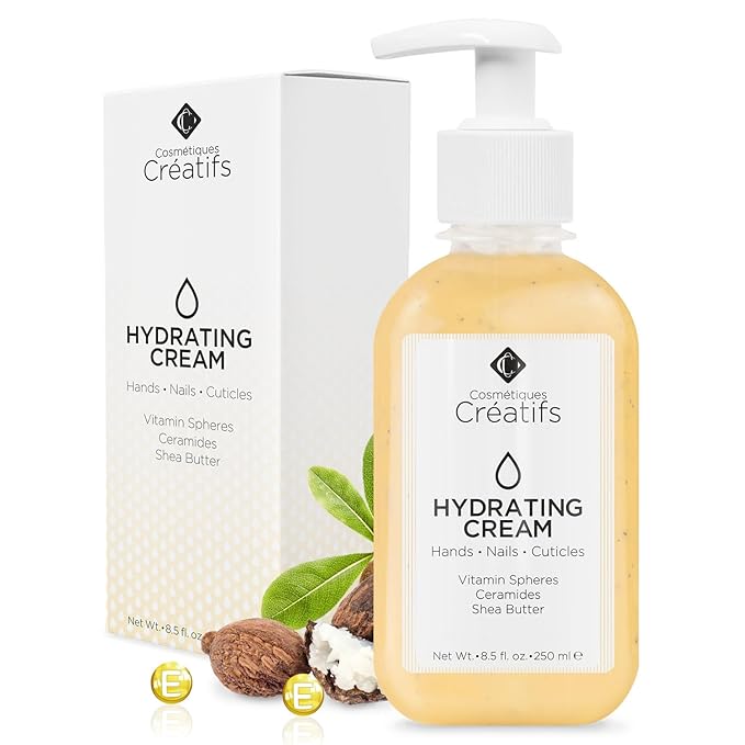 Moisturizing Hand Cream for Dry, Cracked Hands, Nails and Cuticles - 8.5 fl. oz. - Anti-Aging Skin Moisturizer with Vitamin E, Shea Butter, and Ceramides