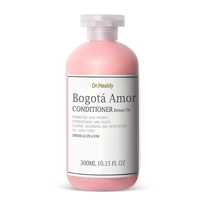 Dr.Healdy Bogota Amor Conditioner - Deep Color Safe Hair Care for Women, Batana Oil, Bonding Repair Dry Extremely Damaged Fine Curly Color Treated Hair Treatment for Men, 10.15 oz Pink - DHBAC