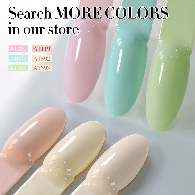 Double Rhythm 15ML Gel Nail Polish Pure Sheer Same Color Same Bottle Soak Off Gel Polish Art Manicure Salon DIY at Home for Women (Cream Beige-A1392)