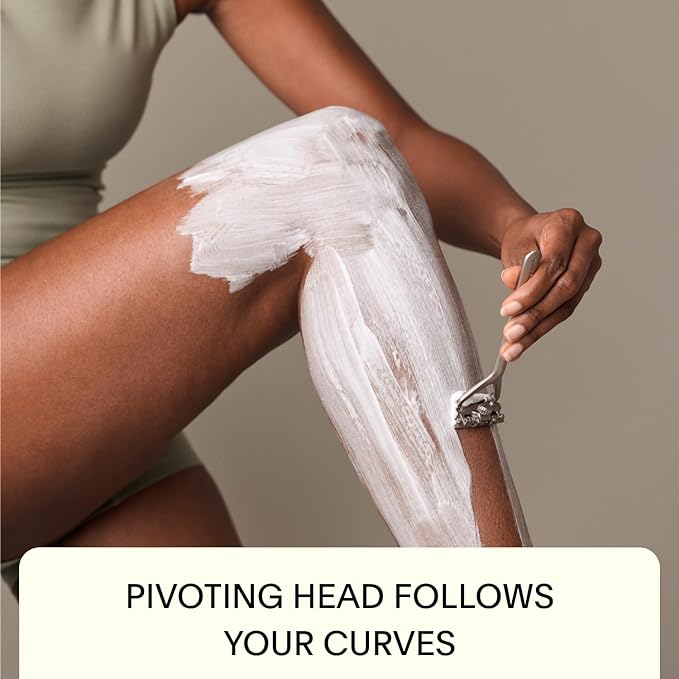 Leaf Shave | Leaf Razor, All-Metal Safety Shaver with Pivoting Head & Adjustable Blade Loading, Includes 10 Stainless Steel Single-Edge Blades, Compatible with Standard Safety Razor Blades - Chrome