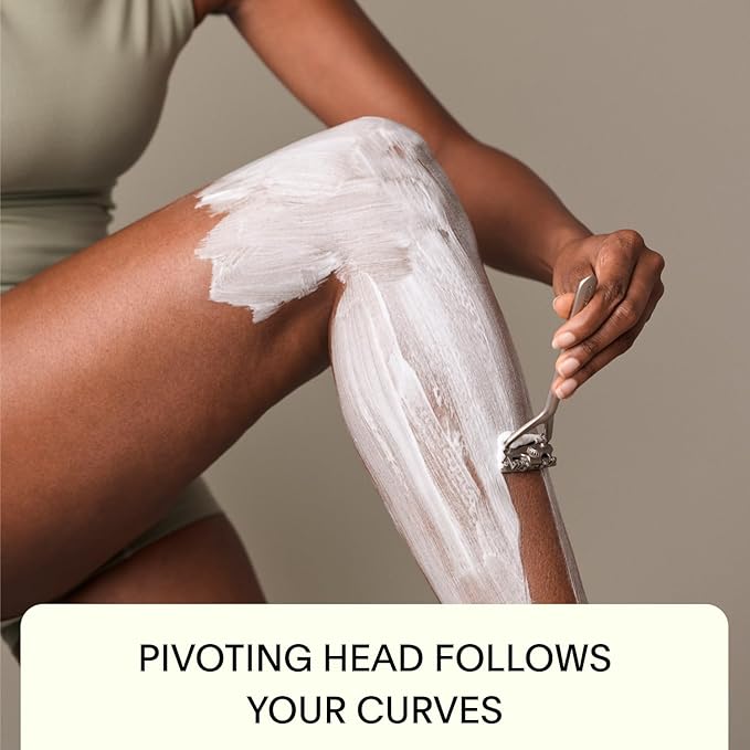 Leaf Shave | Leaf Razor, All-Metal Safety Shaver with Pivoting Head & Adjustable Blade Loading, Includes 10 Stainless Steel Single-Edge Blades, Compatible with Standard Safety Razor Blades - Black