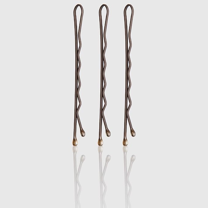 Fromm Style Artistry 2” Crimped Bobby Pins, Secure Hold, Suitable for All Hair Types and Lengths, Hair Accessories for Women, Matte Bronze, 600 Pack