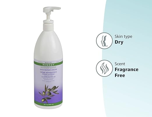 Medline Remedy Unscented Olivamine Skin Repair Cream and Body Lotion, 32 Fluid Ounce