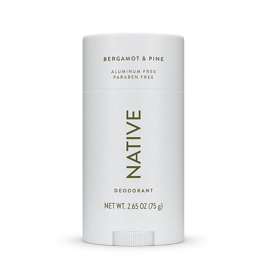 Native Deodorant Contains Naturally Derived Ingredients, 72 Hour Odor Control | Seasonal Scents for Women and Men, Aluminum Free with Baking Soda, Coconut Oil & Shea Butter | Bergamot & Pine