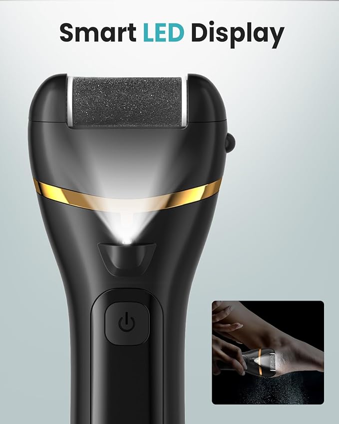 Electric Foot Callus Remover with 10000 RPM Motor and 3-Speed Settings, Foot Scraper Kit for Women’s Home Pedicure Foot File with Type-C Charging
