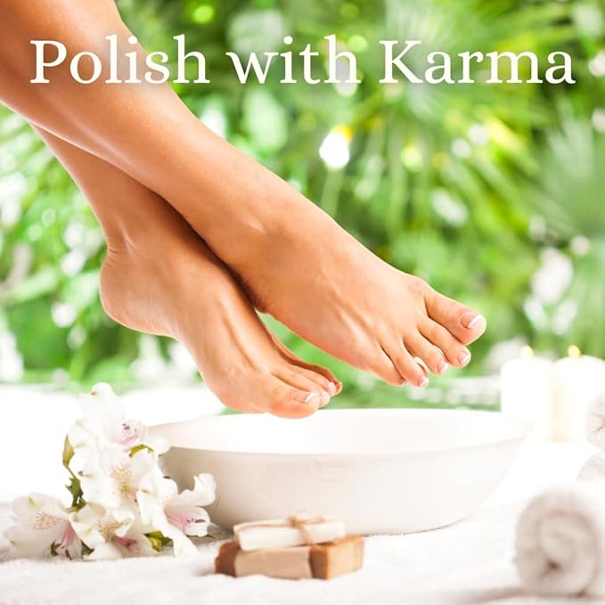 Karma Organic Nail Polish Remover with Soybean Oil and Tea Tree Oil- Non Toxic, Vegan, Cruelty Free, Acetone Free – Nails Strengthener for Fingernails – 4 fl. Oz