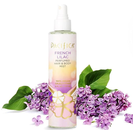 Pacifica French Lilac Perfumed Hair & Body Mist, Alcohol-Free Spray Designed For Head-To-Toe Wear, Vegan & Cruelty-Free, 6 Fl Oz