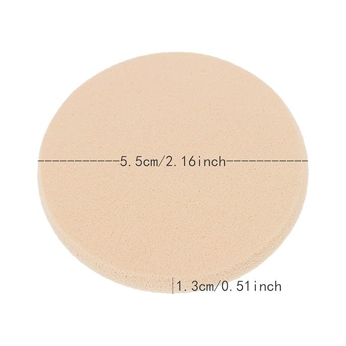 25 Pcs Women's Round Soft Makeup Beauty Eye Face Foundation Blender Facial Smooth Powder Puff Cosmetics Blush Applicators Sponges Use for Dry and Wet
