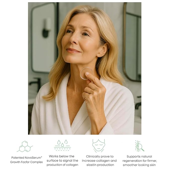 NECK+ Regenerative Cream, Collagen Boosting Neck Cream, Firms,Tightens, Lifts, with Peptides & Growth Factor Complex, Gentle, Clinically Tested, 0.5 fl oz (Travel Size + Applicator Bundle)