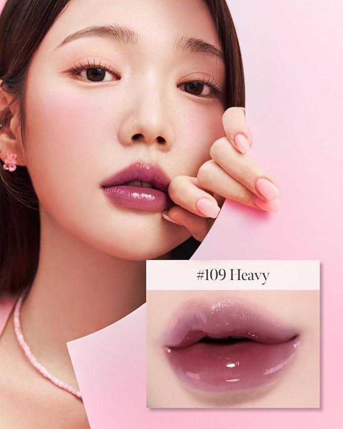CORLAHAZE Glow Lock Jelly Tint 109 Heavy 4g, Hydrating Jelly Glow Lip Stain, Glass-Like Shine Lip Gloss, Long-Lasting Color, Moisturizing Lip Enhancer, Collectible Lock-Shaped Design, Korean Makeup