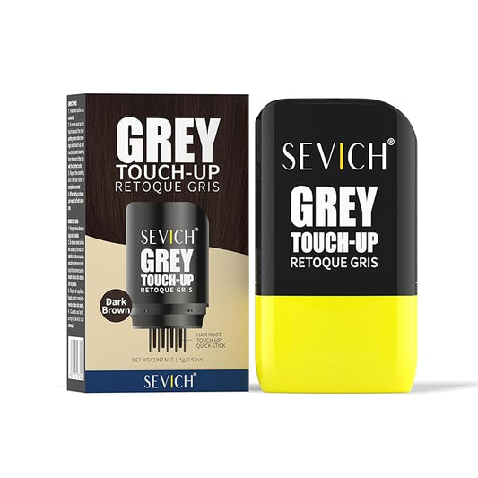 SEVICH Hair Color Stick For Gray Roots- Instantly Cover Grey Hair Dye Comb,Four Toothed Comb Design for Sparse Hairlines Coverage, Contains Natural Plant Extracts,for Men and Women,15g(Dark Brown)