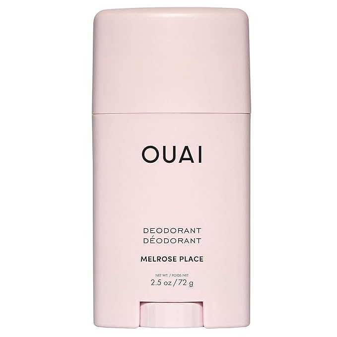 OUAI Aluminum Free Deodorant - Women's Deodorant with 24-Hour Odor Control & Invisible Application - Enriched with Notes of Rose, Berry, Lychee & Pink Peppercorn - Melrose Place (2.5 oz)