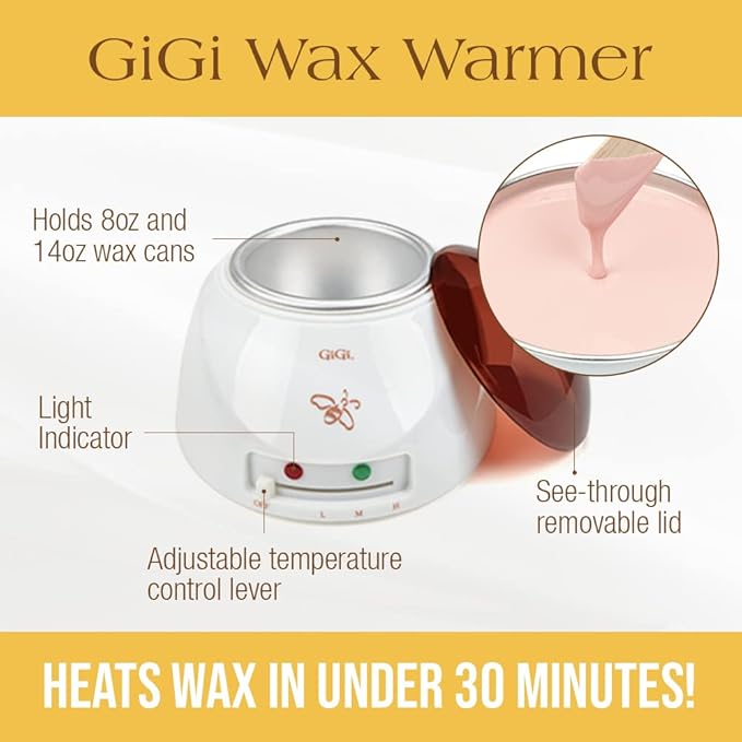 GiGi Mini Pro Waxing Kit for Women, Hair Removal Wax Kit for Face & Body, Salon and At-Home Use, Portable and Convenient, For All Skin & Hair Types