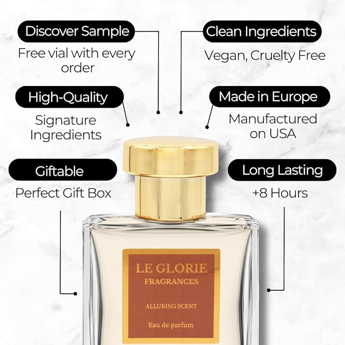Inspired by C-Hha Al-lure, Alluring Scent EDP, Long Lasting Luxury Perfume Spray for Women, Cruelty Free - 1.7 oz 50ml