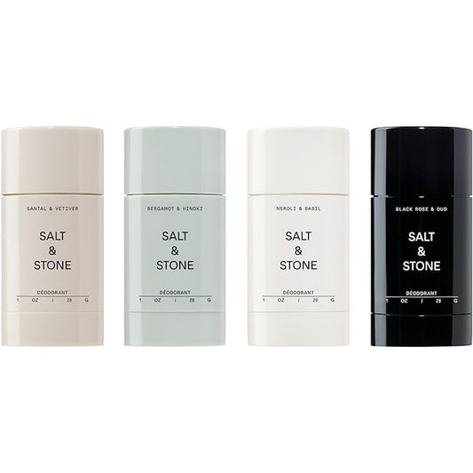 SALT & STONE Aluminum Free Deodorant | Extra Strength 48 Hour Protection for Women & Men | Made with Seaweed Extracts, Niacinamide & Prebiotics (Mini Deodorant Discovery Set)