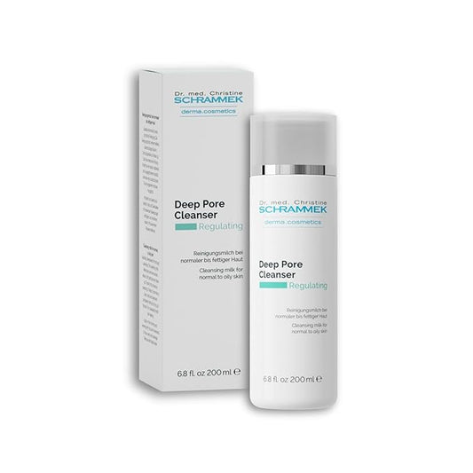 Schrammek Deep Pore Cleanser (6.8 fl oz) - Cleansing Milk for Normal Skin - Makeup Removal - Face Wash & Cleanser – No Parabens - Skin Care - Dr