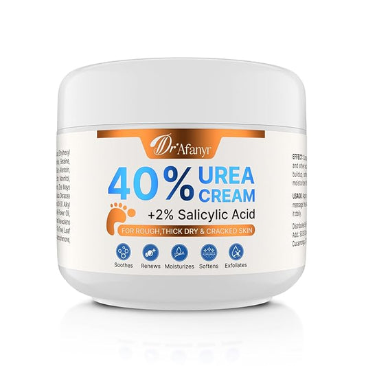 40% Urea Cream for Feet – Foot Cream with 2% Salicylic Acid for Dry Cracked Heels and Feet, Urea 40% Foot Lotion, Formulated with Shea Butter, Tea Tree Oil for Deep Moisturizing(5.29oz)