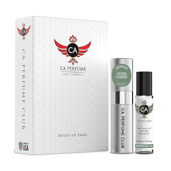 CA Perfume Impression of Father Figment for Women & Men Eau De Parfum Spray Long Lasting Woody Perfume Layering Set 0.27 Fl Oz + 0.33 Fl Oz