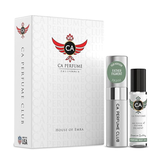 CA Perfume Impression of Father Figment for Women & Men Eau De Parfum Spray Long Lasting Woody Perfume Layering Set 0.27 Fl Oz + 0.33 Fl Oz