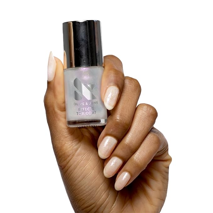 Olive & June Long Lasting Nail Polish Top Coat - Sparkle Fairy | Gel-Like Finish | No Lamp Needed, Lasts up to 10 days | Salon-Quality at Home | Vegan & Cruelty-Free, Chip-Resistant | Iridescent Flake
