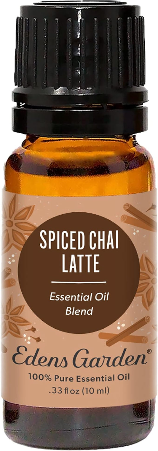 Edens Garden Spiced Chai Latte Essential Oil Blend- 100% Pure Premium Grade, Undiluted, Natural, Therapeutic, Aromatherapy, The Best for Diffusing, Candle, Laundry, Humidifiers 10 ml (.33 fl oz)