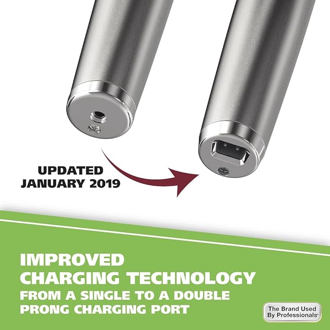 Wahl USA Stainless Steel Lithium-Ion Cordless Beard Trimmer for Men - Rechargeable All in One Men's Beard Trimmer with Rotary Ear & Nose Trimmer, & Detail Trimmer - Model 9818A