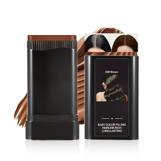 Hair Touch-Up Stick, Instant Gray Hair Cover Stick, Built-In Comb for Seamless Blending, Cream Concealer, Quick Temporary Cover