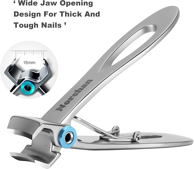 Large Nail Clippers Set, 5-Piece Sharp Toenail and Fingernail Clippers with Nail File, Ideal for Men and Women (Premium, Big Size, Heavy-Duty Design)