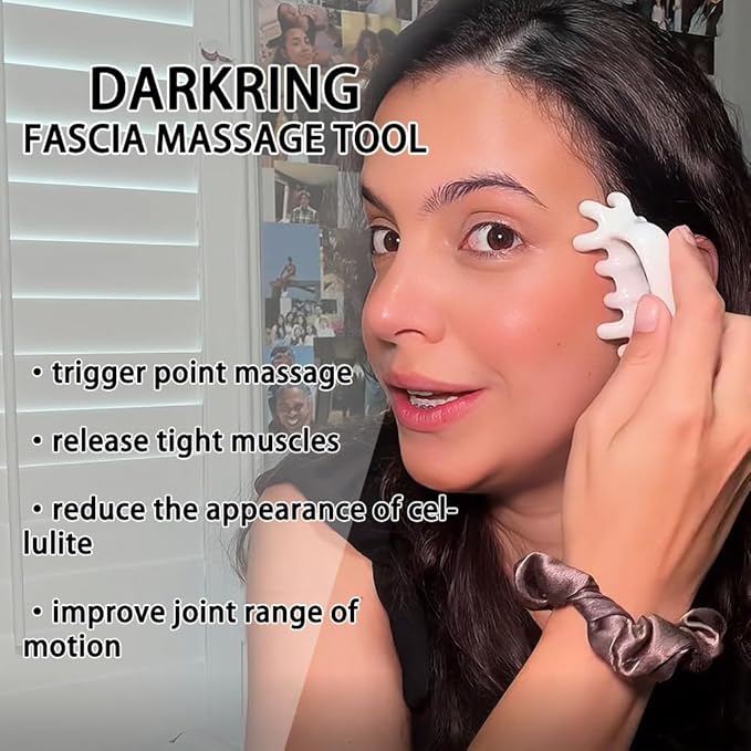 DARKRING Pressure Point Massage Tool - gua sha Facial and Trigger Point Tissue Massage Tool for Fascia Relief Blaster Set