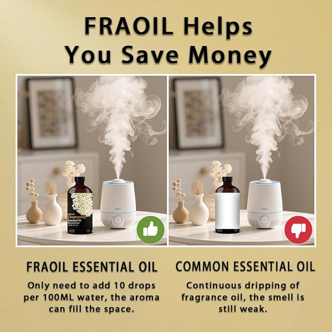 Chamomile Essential Oil, Chamomile Oil 4 Fl Oz 120ML for Diffuser Humidifier Yoga Cleaning DIY Candle Soap Making Perfume Gift for Women Essential Oils