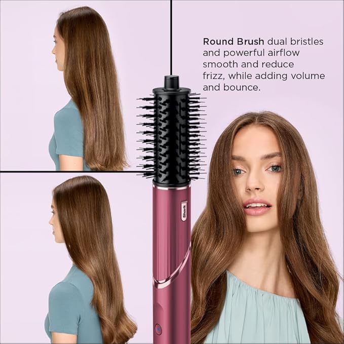 Shark FlexStyle Air Styling & Drying System, Powerful Hair Dryer Brush & Multi-Styler with Auto-Wrap Curlers, Diffuser, Paddle Brush, Round Brush, Concentrator Attachment, Black Cherry, HD457CR
