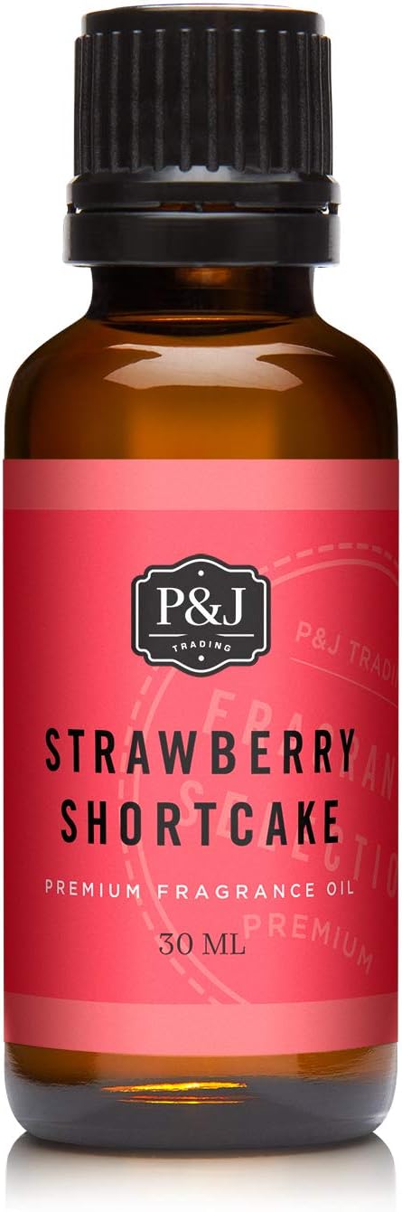 P&J Fragrance Oil | Strawberry Shortcake Oil 30ml - Candle Scents for Candle Making, Freshie Scent, Soap Making Supplies, Diffuser Oil Scents